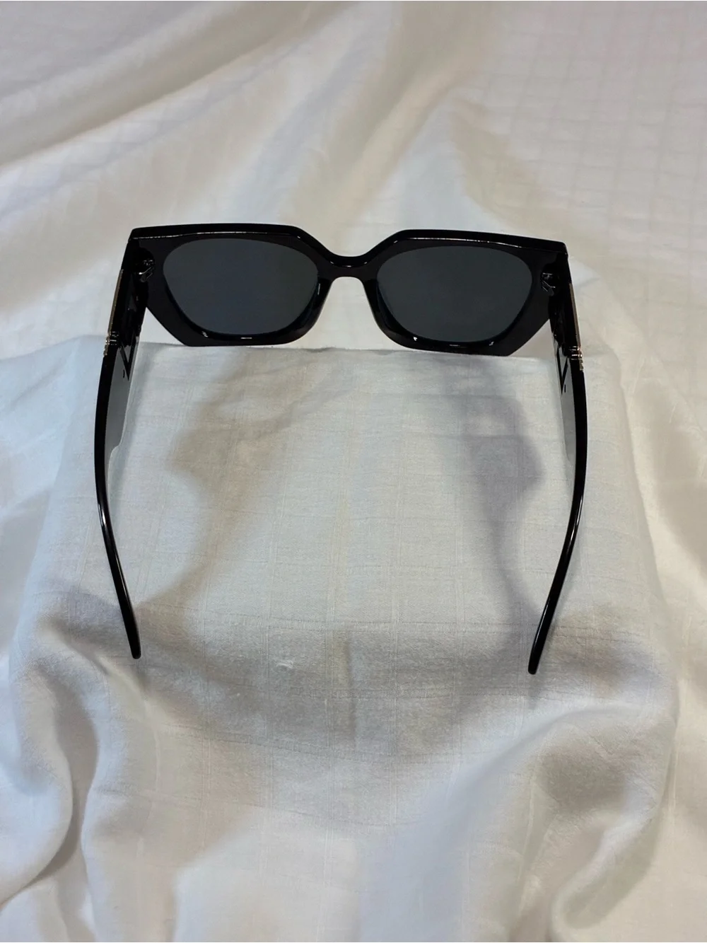 Black Sunglasses with Gold Accent Women's Sunglasses - Picture 4 of 5